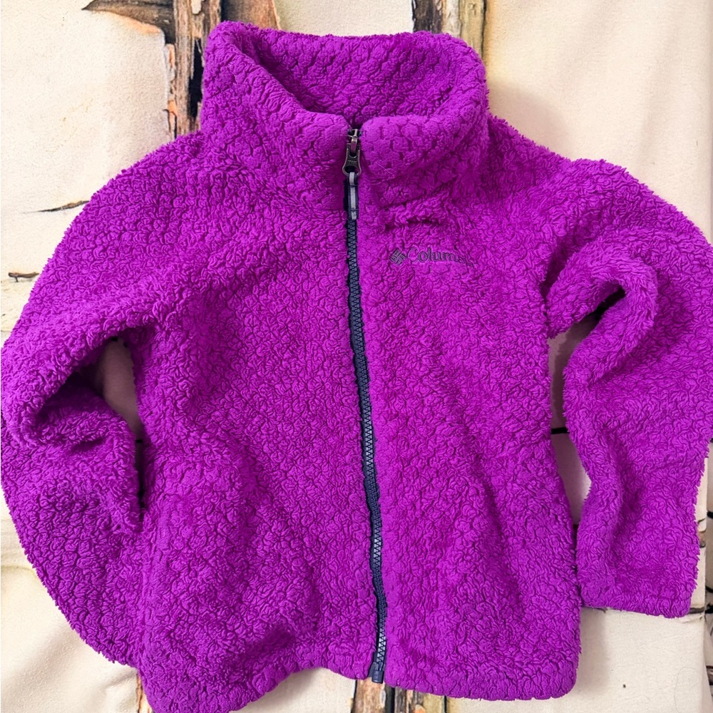 Columbia Vibrant Purple Fleece Girls Jacket